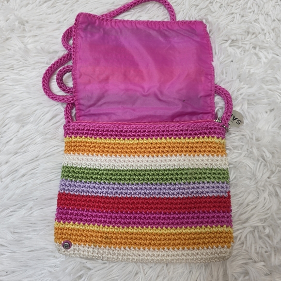 The sak Pink & multi-coloured crochet crossbody bag. - Picture 2 of 6